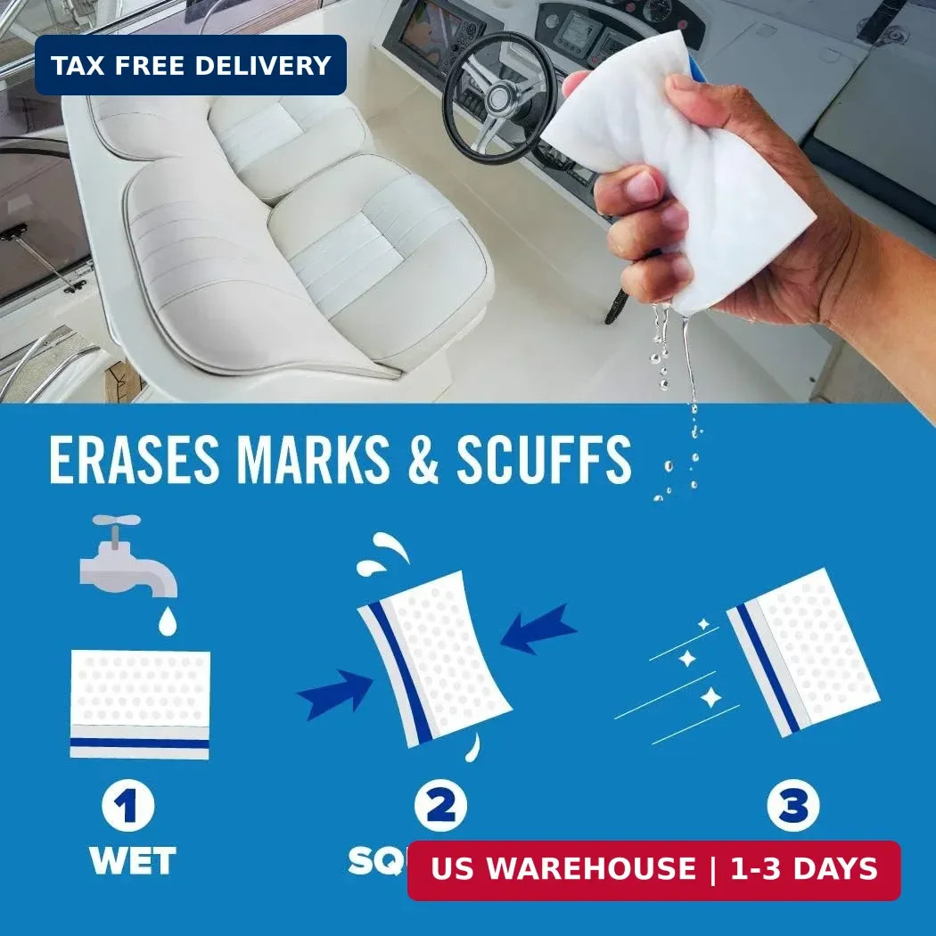 Boat Erasers by Better Boat – Cleaning Sponge for Scuff Marks & Grime, Marine Ac