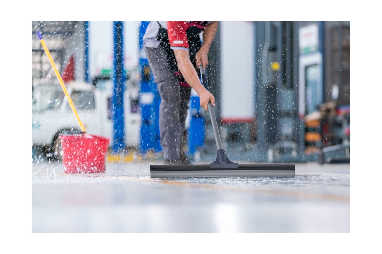 DSV Standard Professional Floor Scrubber Squeegee | Rubber Broom 75 cm (30”) …
