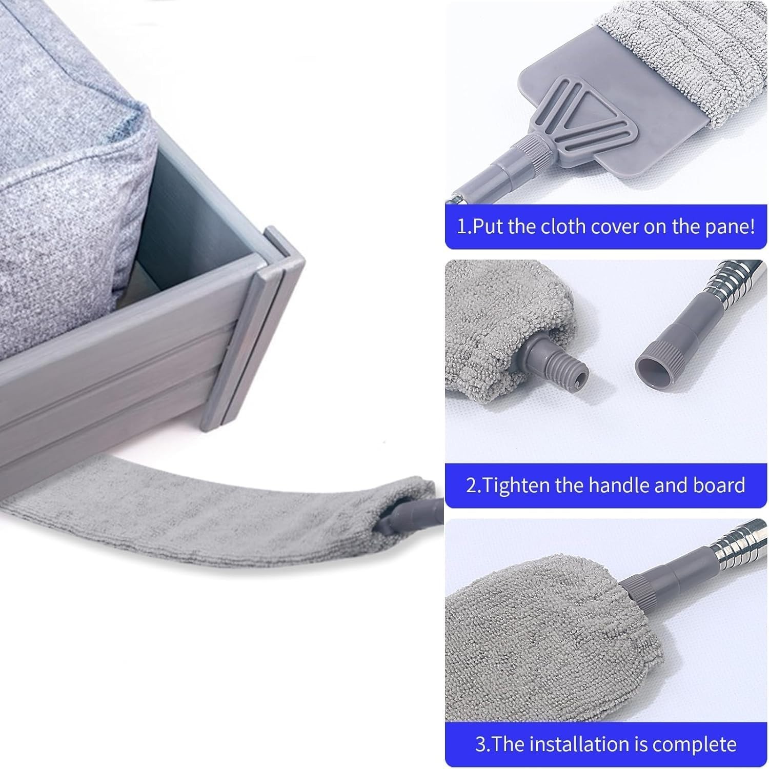 Retractable Gap Dust Cleaner, Extendable Gap Duster with 4 Microfiber Dusting…