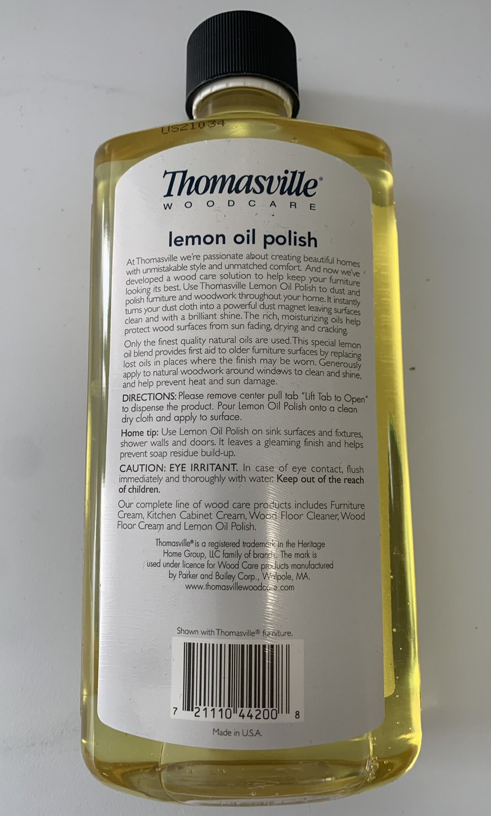 Thomasville Woodcare Lemon Oil Polish Wood Floor 16 fl oz USA New Clean Supply