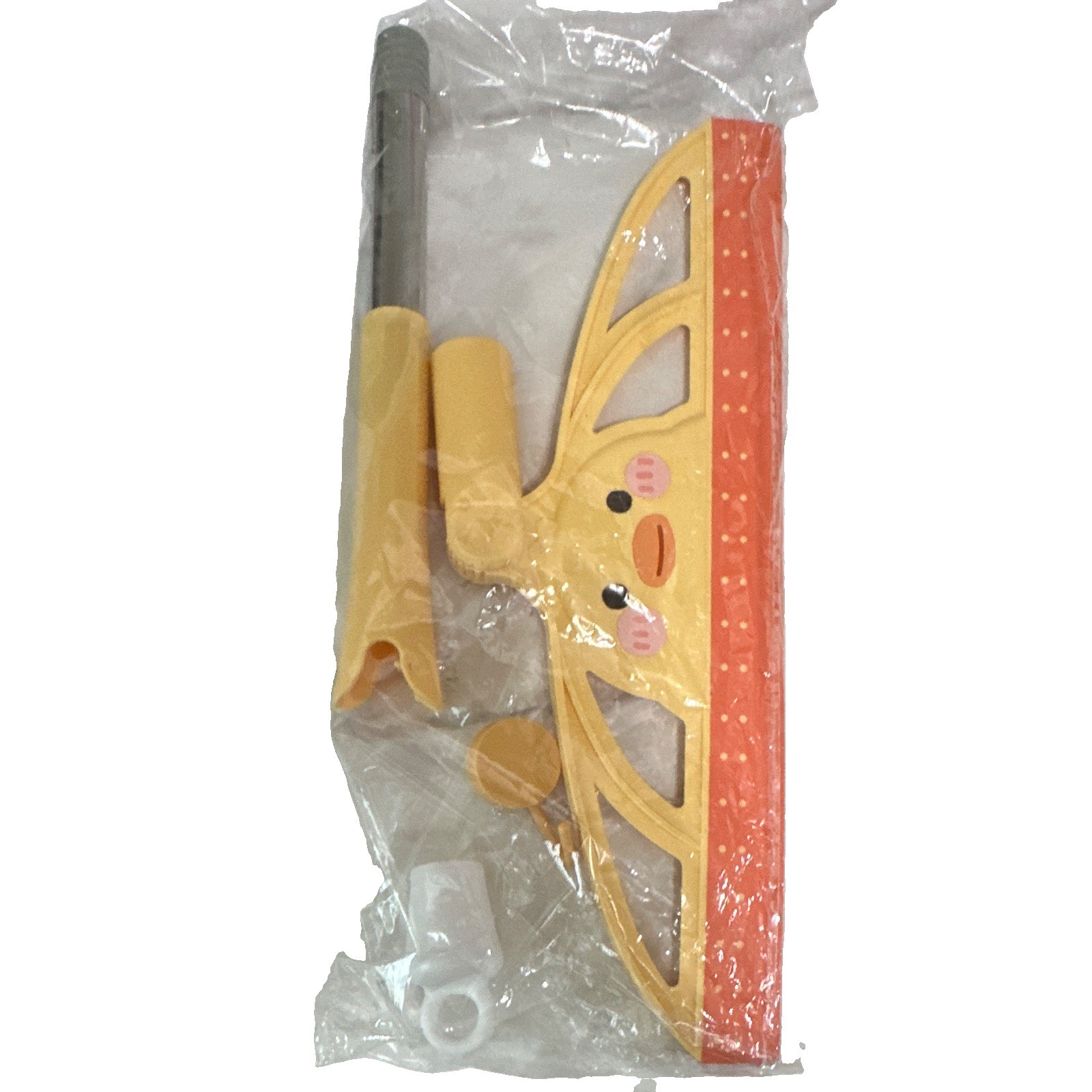 1:12 Dollhouse Miniature Window w/ Rod, Yellow & Orange Plastic/Metal