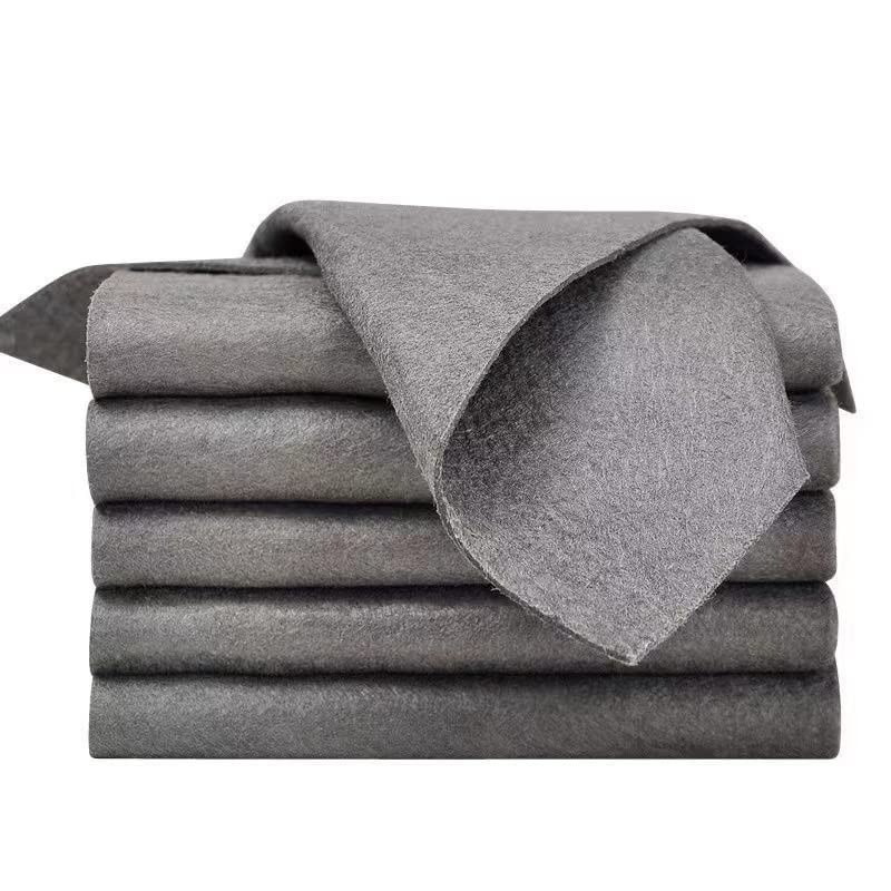 10PCS Thickened Magic Cleaning Cloth,Bsorbent Small, Grey, Black