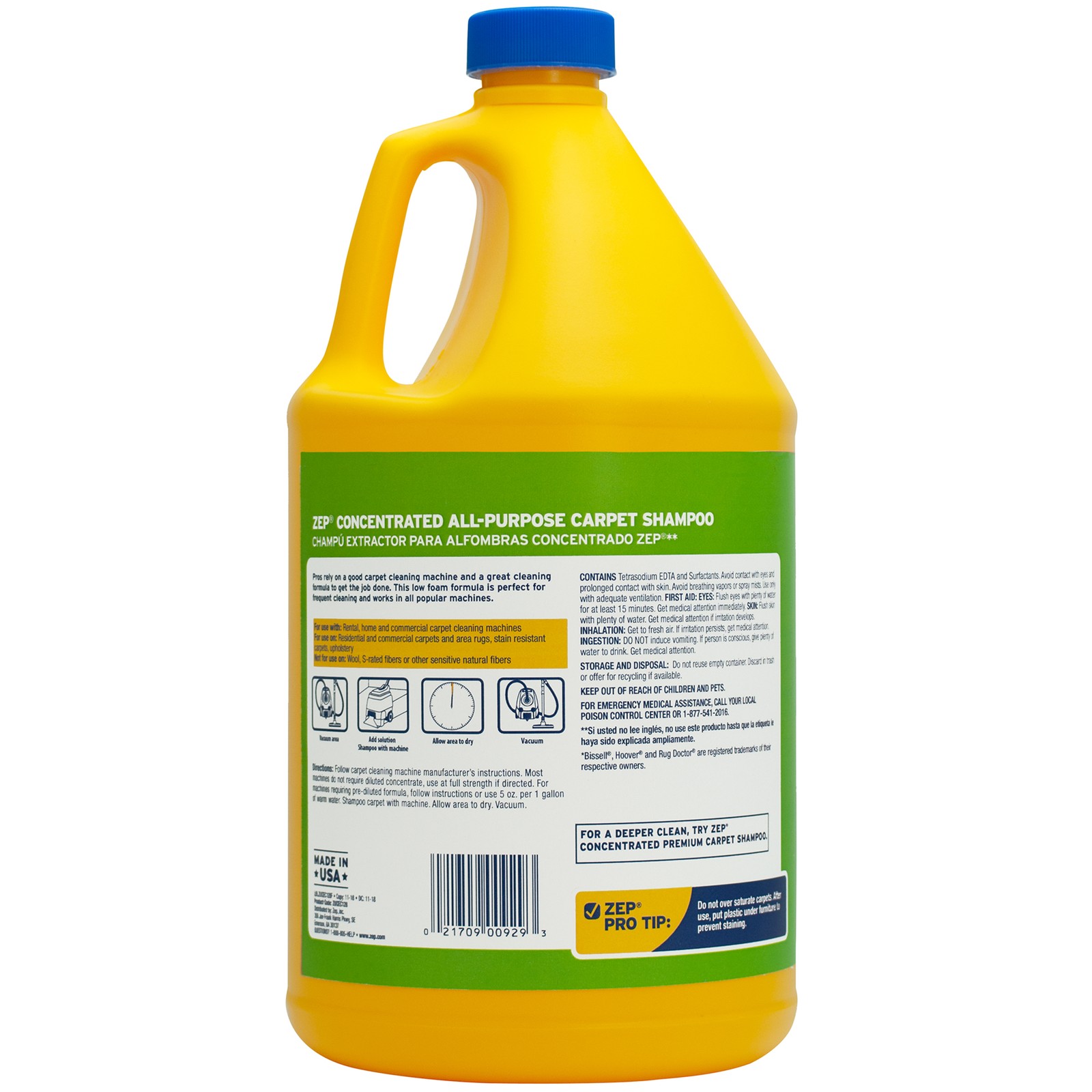 ZEP All-Purpose Carpet Shampoo Concentrate 128 oz ZUCEC128 (Case of 4)
