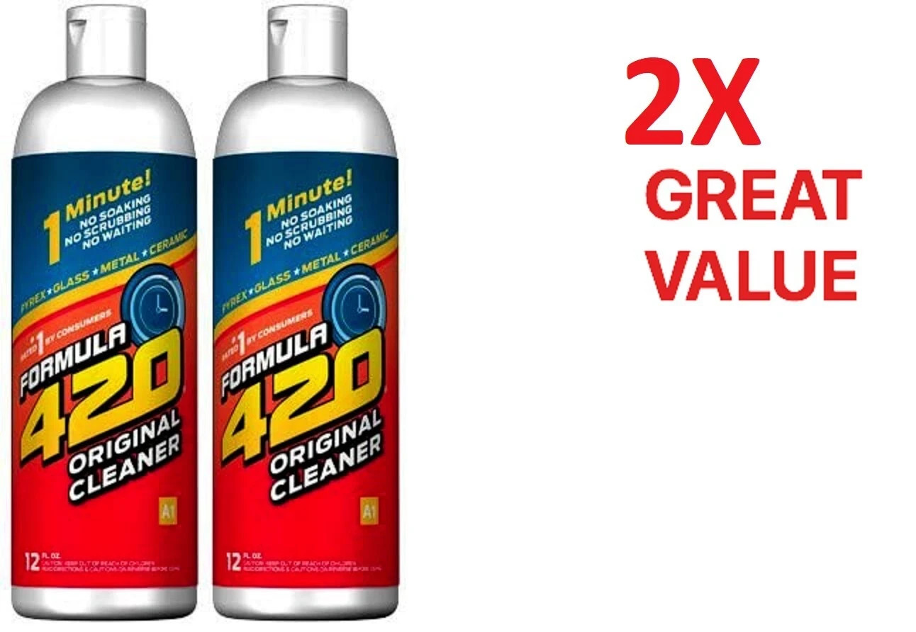Cleaner – Glass, Metal and Ceramic – 12 Oz. Bottles. 2 Pack
