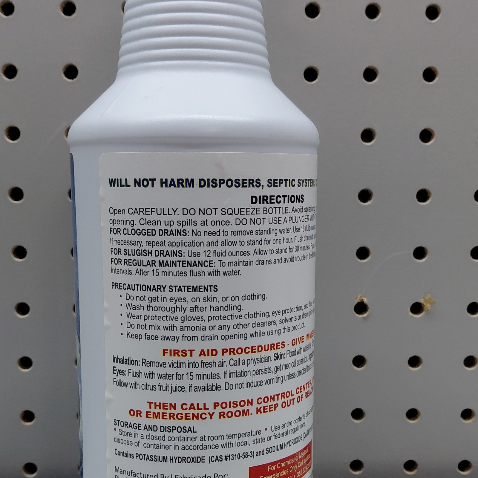 Black Swan Heavy Duty Liquid Drain Pipe Opener Fast-Acting Odorless 32 fl oz