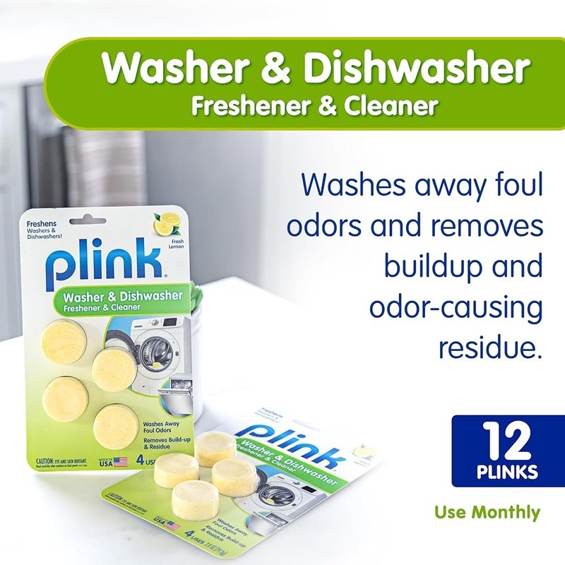 Washing Machine Dishwasher Cleaner Tablets Odor Remover Lemon Scent USA