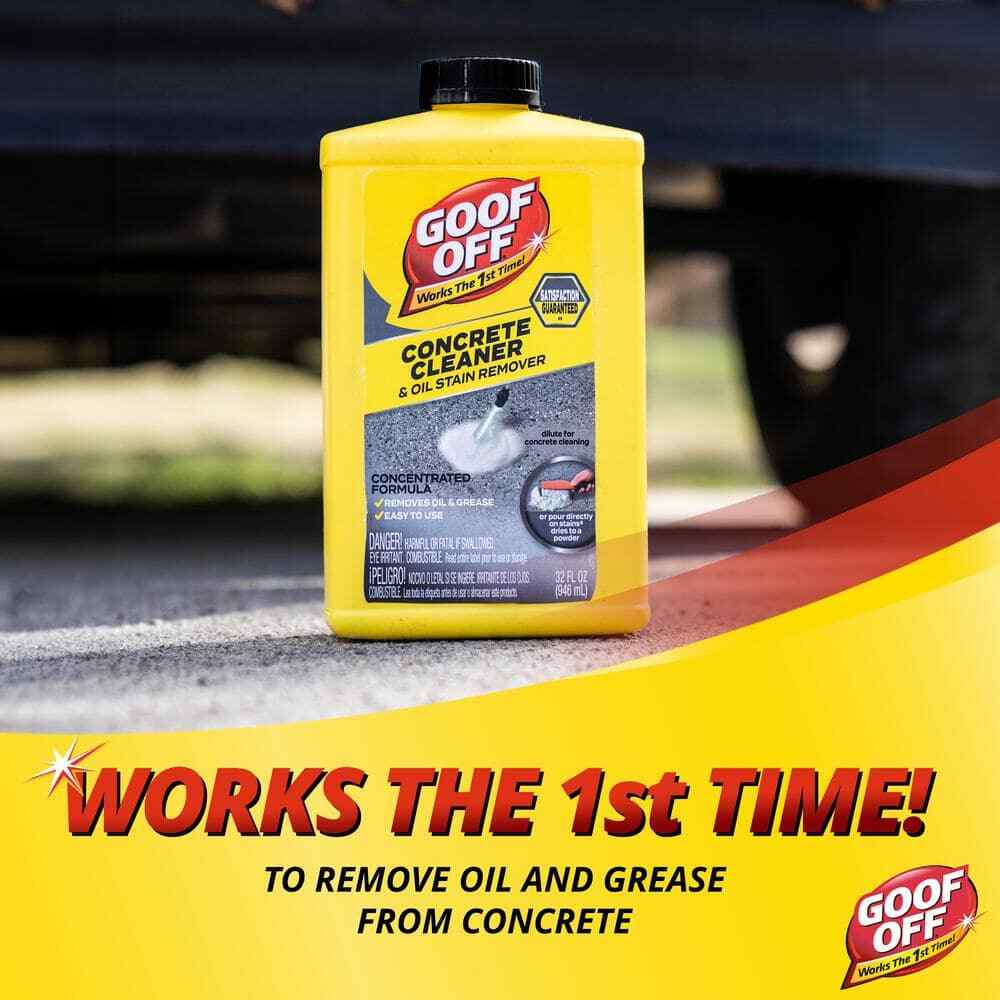 32 Oz Concrete Cleaner & Oil Stain Remover Driveway Garage Degreaser Solution