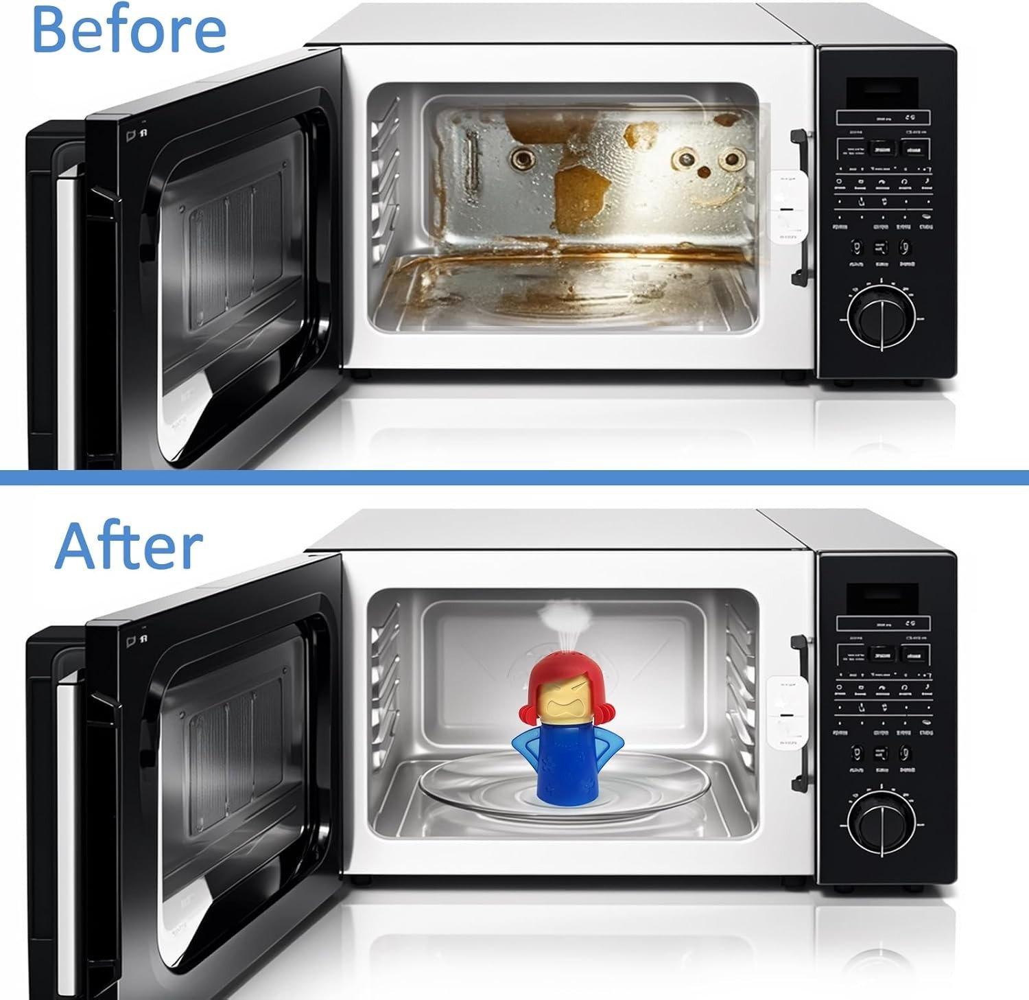 Safe and Fun Angry Mama Microwave Cleaner – Portable High-Heat Steam Tool