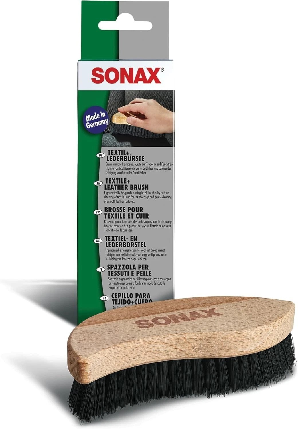 Ergonomic Textile & Leather Brush for Gentle Car Detailing – Portable & Durable