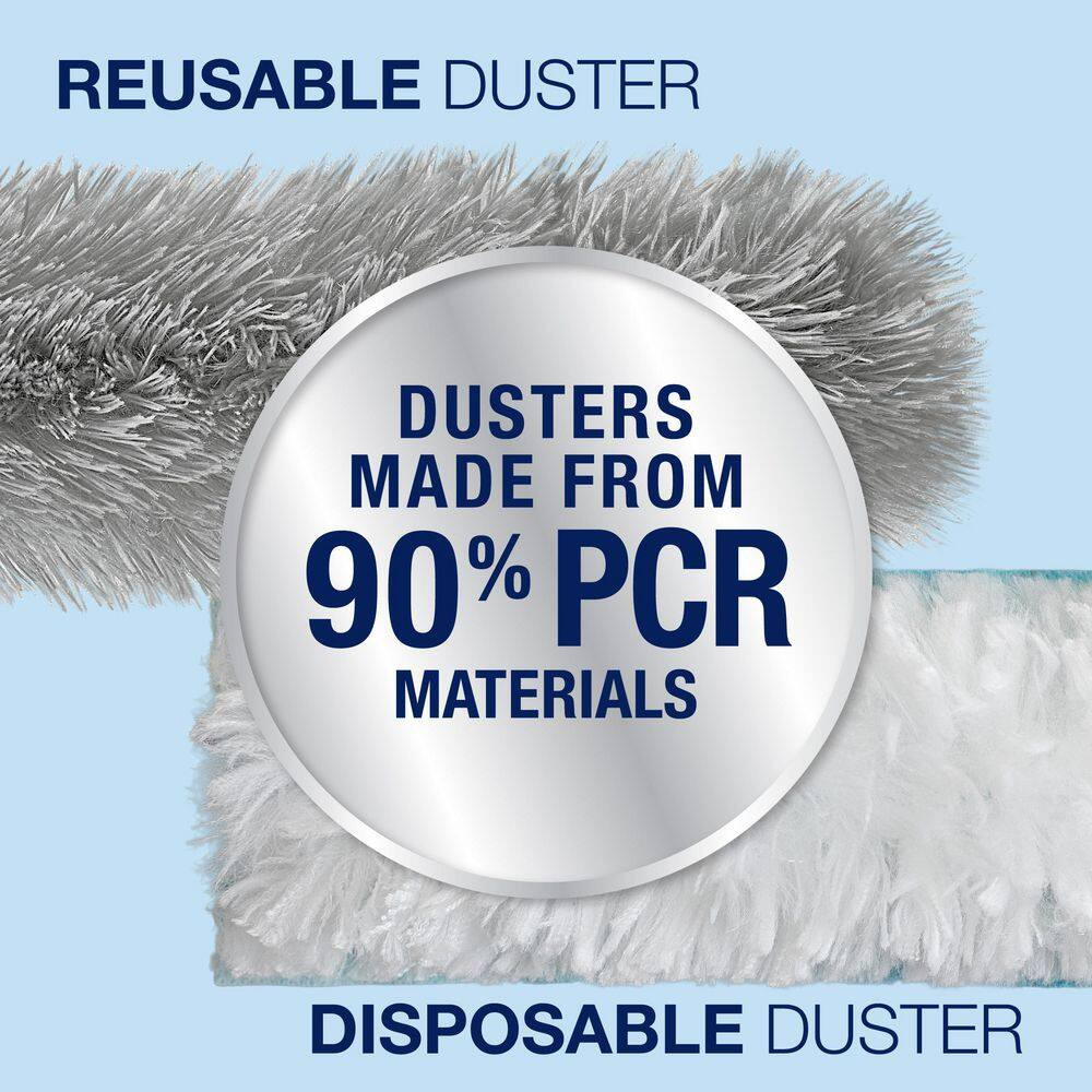 High-Performance Compact Dusting Kit, with 17 in Handle, Reusable and Disposable