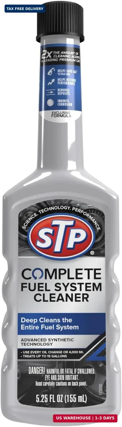STP Complete Fuel System Cleaner, Fuel Cleaner Deep Cleans Entire Fuel System, 5