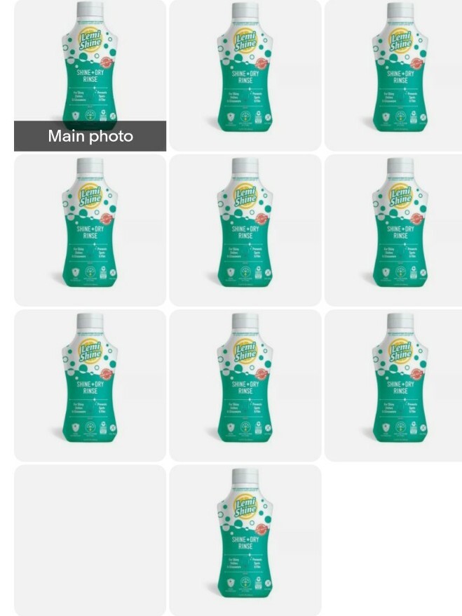 10 Bottles Lemi Shine 8.45 Oz. Shine + Dry Rinse, Natural Rinse Aid,