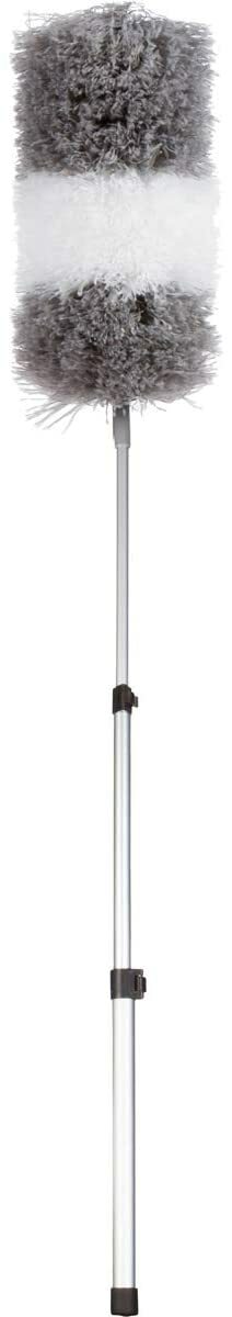 Telescopic Microfiber Duster w/ Extension Pole, Scratch Free (Grey)