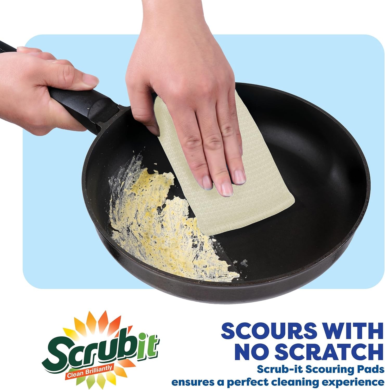 24 Pack Scrub Sponges Kitchen by , Multi-Purpose Scouring Pads, Non-Scratch