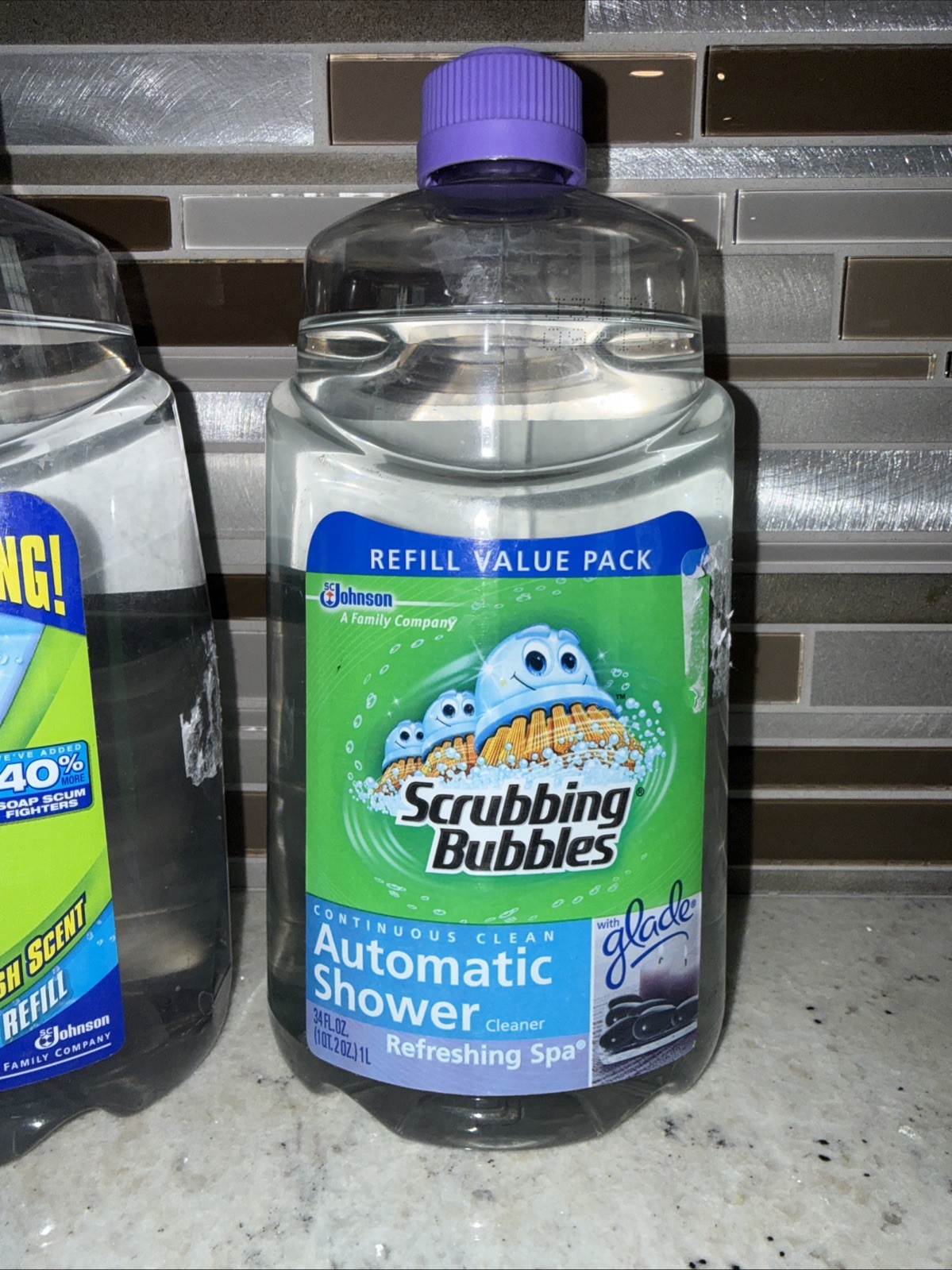 2 Scrubbing Bubbles Automatic Shower Cleaner Refills Original Scent & Spa Lot