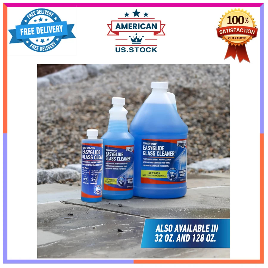 Unger Professional Glass Cleaner Concentrate 32 oz Makes 25 Gallons Ammonia Free