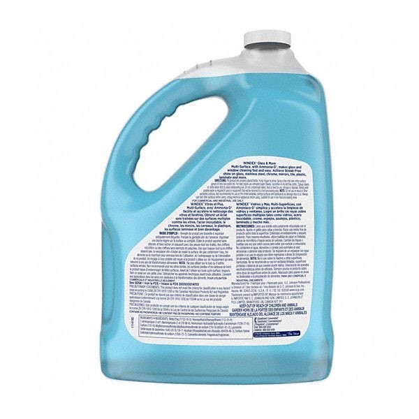 Windex 696503 Liquid Glass And Surface Cleaner, 1 Gal, Blue, Unscented, Jug