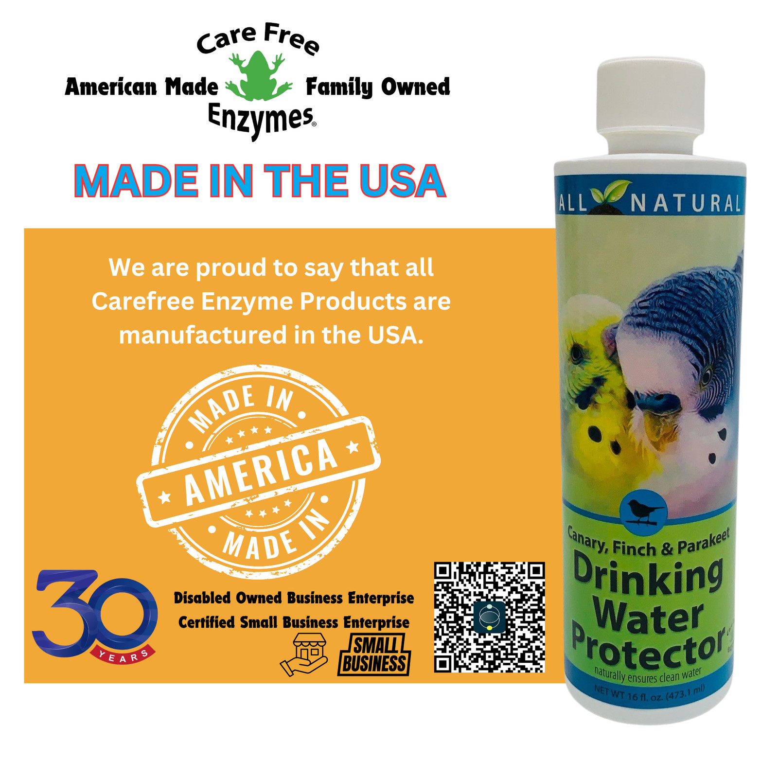 Pet Bird Drinking Water Protector | Keeps Water Fresh & Slime-Free | 16 oz & 33.