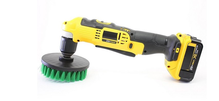2pcs 4 inch Drill Brush for Cleaning Kitchen,Stoves,Cabinets Medium Duty GREEN
