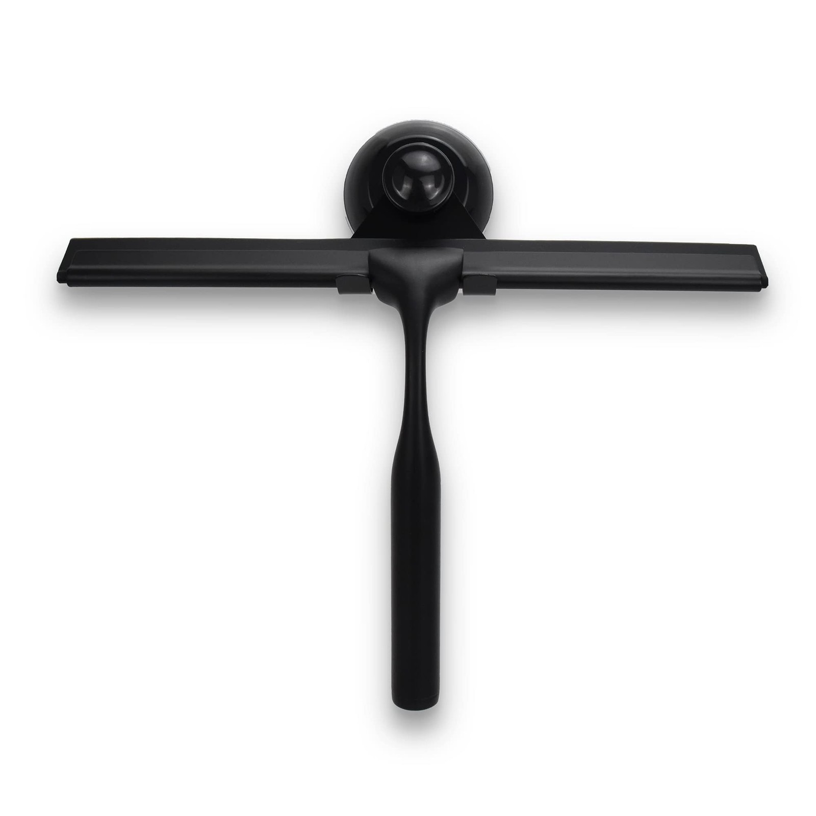 Matte Black Shower Squeegee for Glass Doors with Adhesive Hooks, Squeegee for…