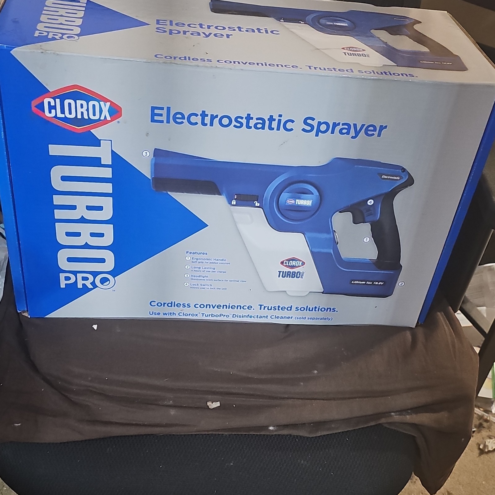 Clorox TurboPro Electrostatic Sprayer Cordless Rechargeable, 16.8V