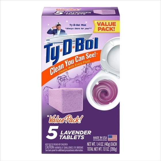 Bleach-Free Toilet Bowl Cleaner Tablets Unscented 1.4 oz 10 Pack