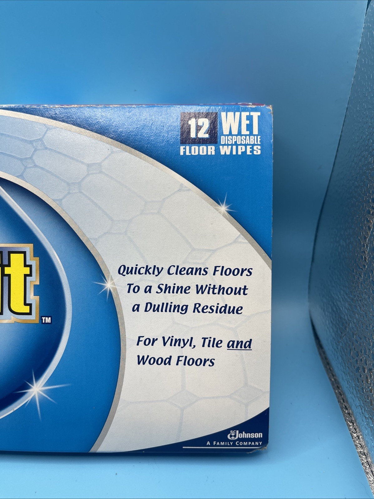 Pledge Grab It Wet Floor Wipes 12 Disposable Pre Moistened Textured Discontinued
