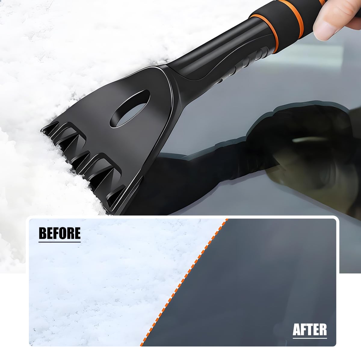 Auto Windshield Ice Scraper with Foam Handle Snow Frost Ice Removal Tool
