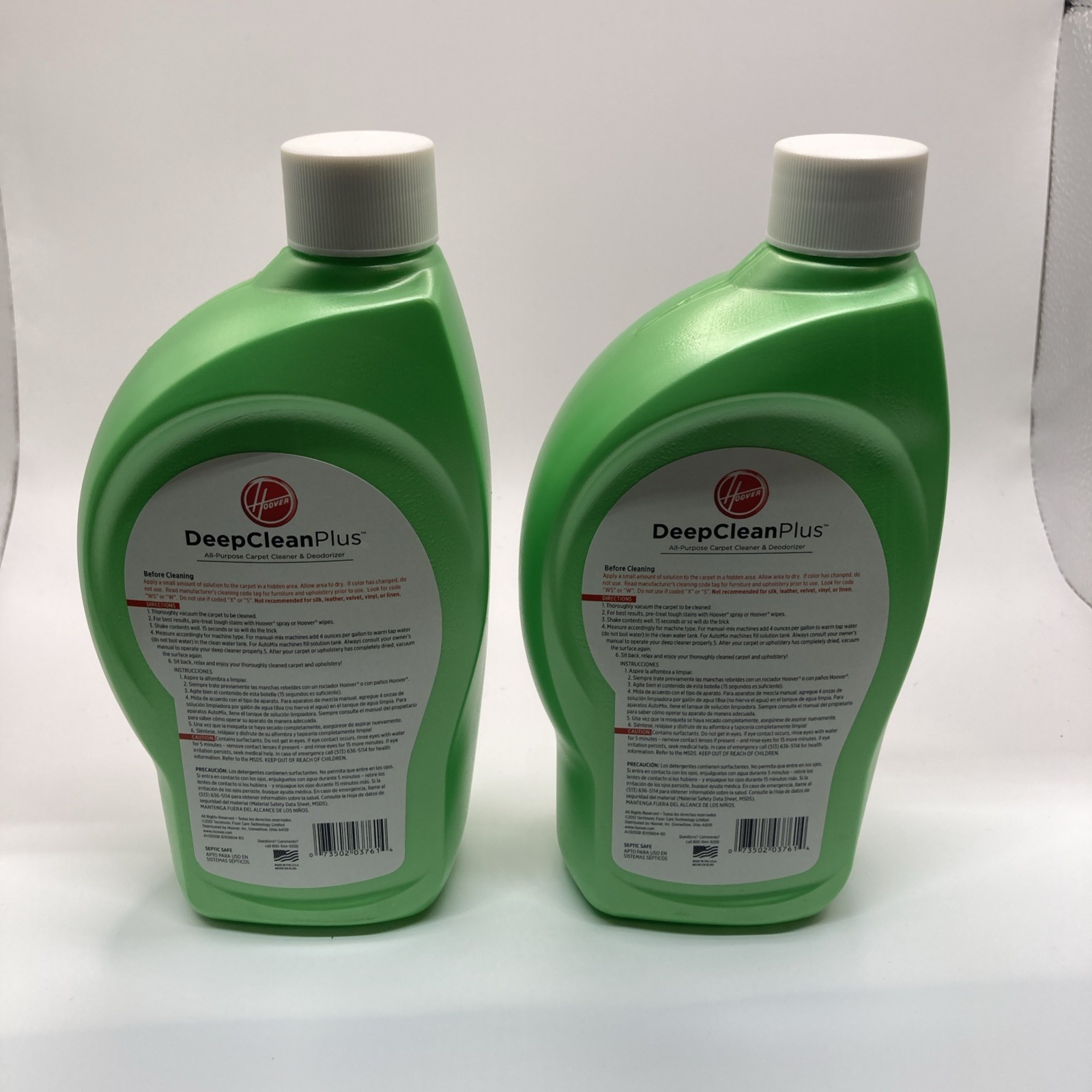 2Pk Hoover Deep Clean Plus All Purpose Carpet Cleaner Concentrate Fragrance Free