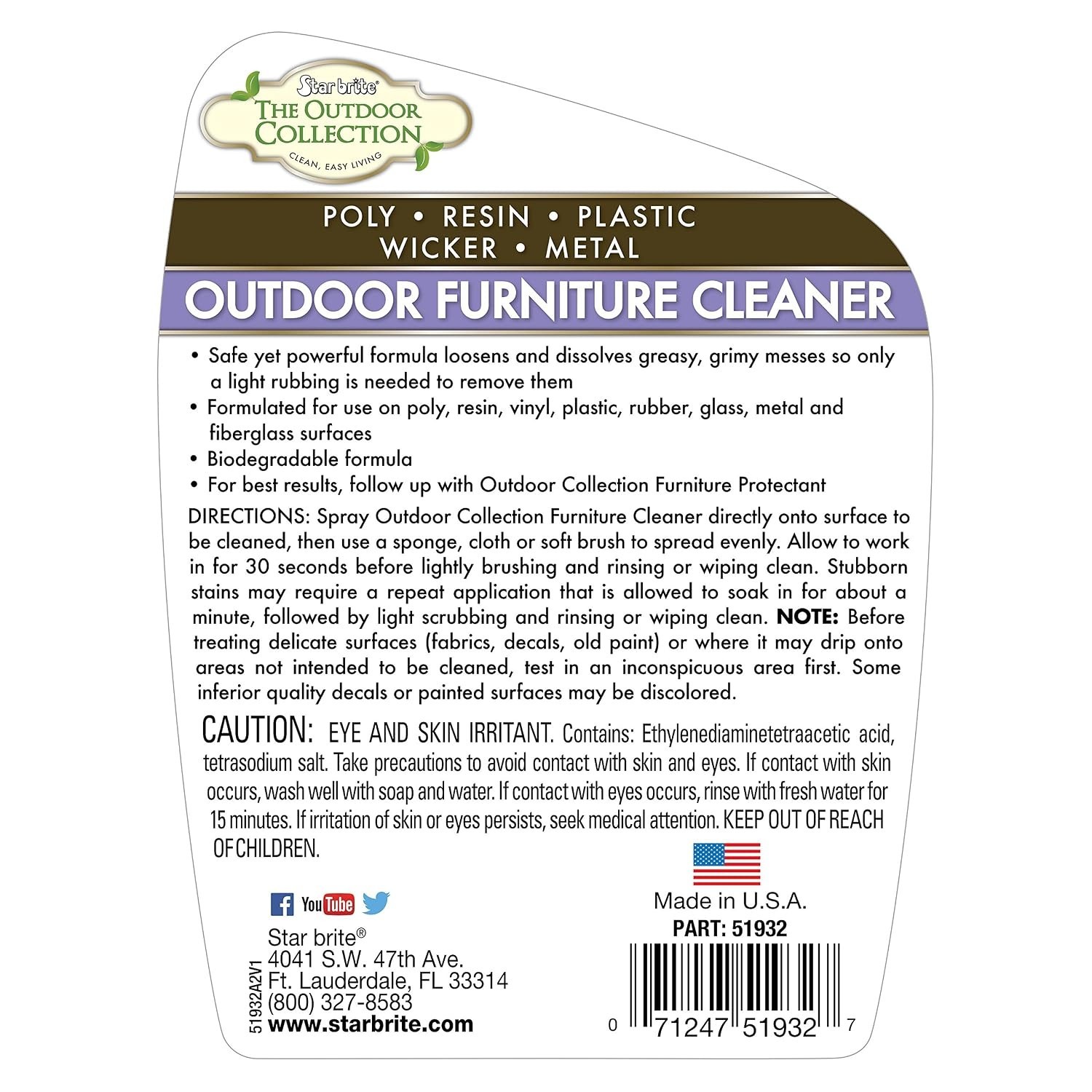 Effective 32 OZ Outdoor Collection Cleaner – All-Surface & Eco-Friendly Spray