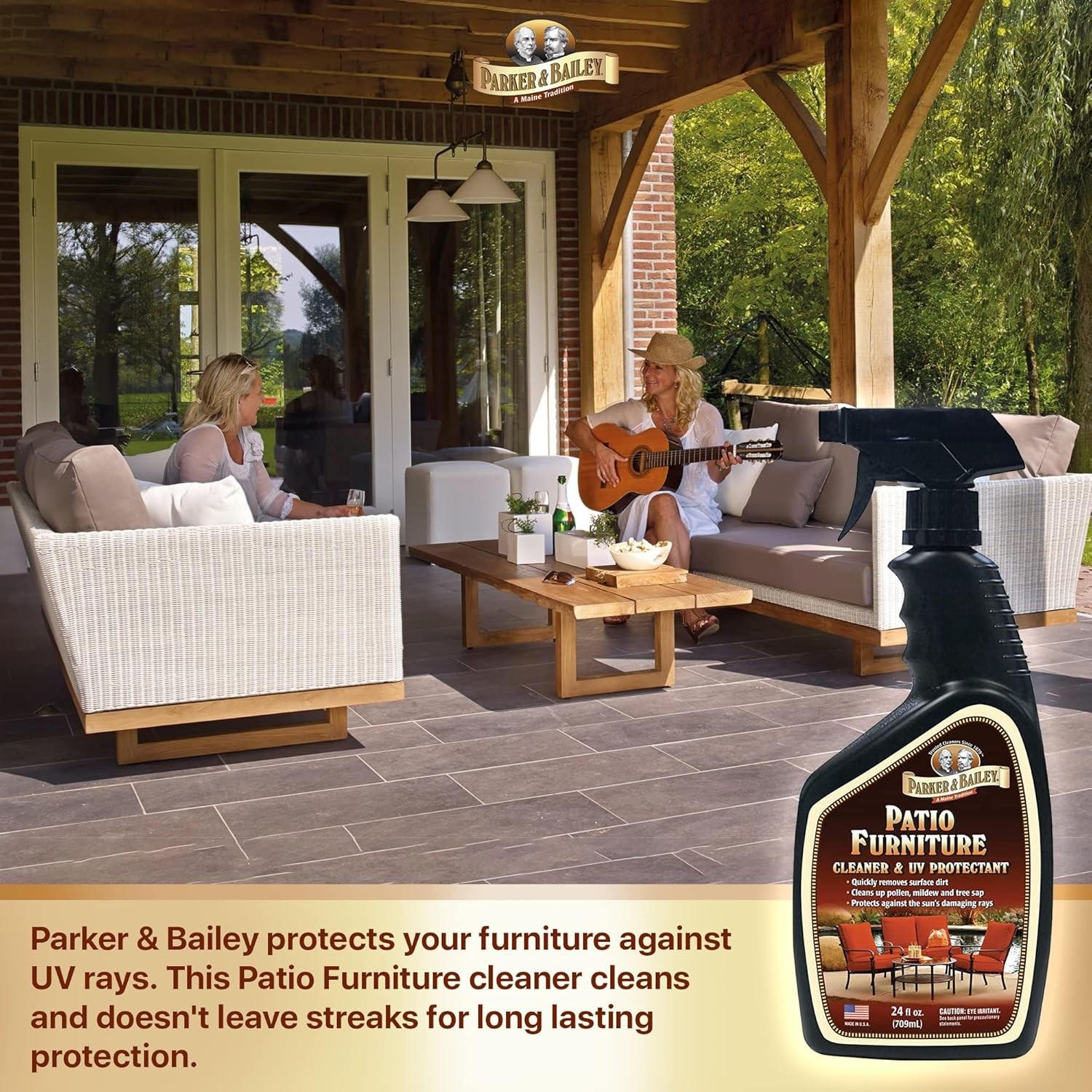 Patio Furniture Cleaner Spray – Outdoor Furniture & Cushion Cleaner with UV P…