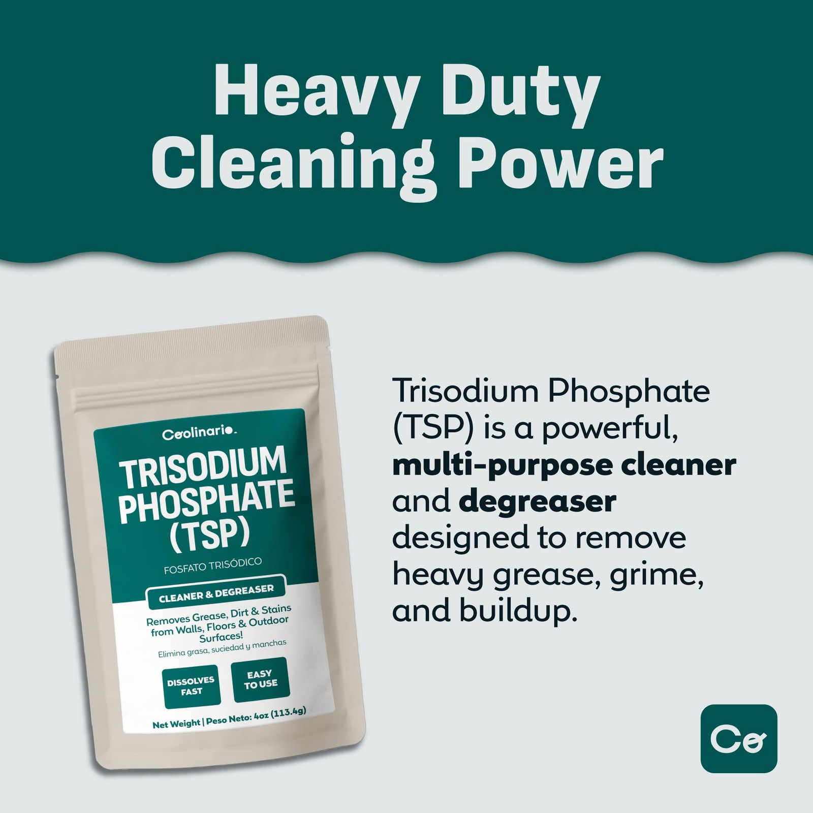 Trisodium Phosphate – TSP Cleaner (4 Oz) Heavy-Duty Cleaner & Degreaser for W…