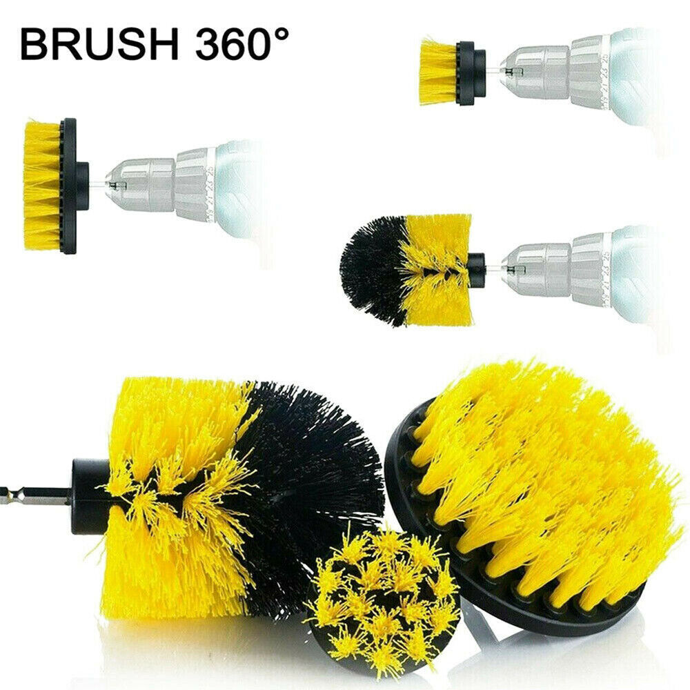 Drill Brush Power Scrubber Kit Cleaning Brush 3 Pack