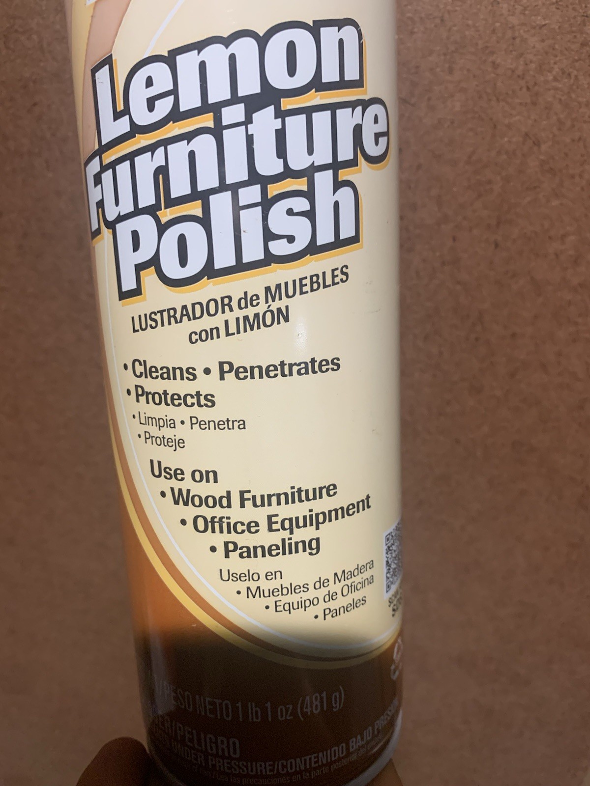 SprayPak Lemon Furniture Polish 1lb 1oz Can Cleaning Product. 2pack