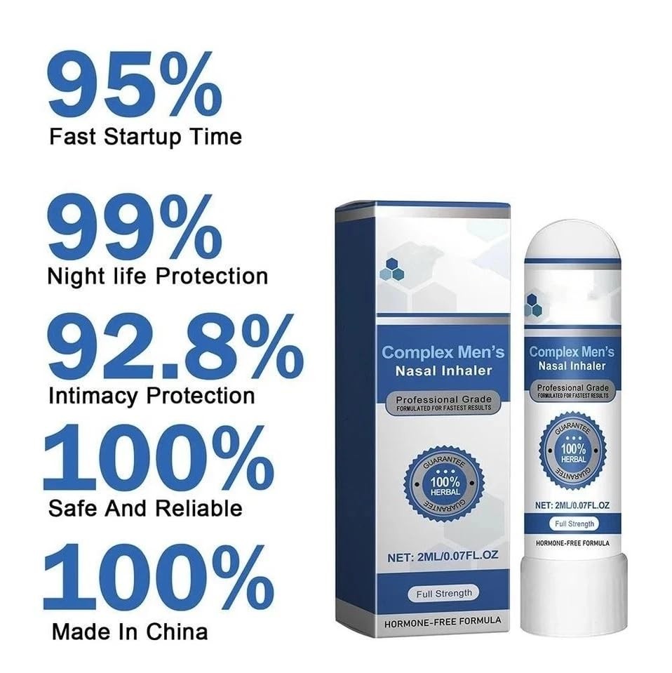 Uncle Stiffy Nasal Inhaler, Complex Mens Nasal Inhaler, Prostate Restore Energy