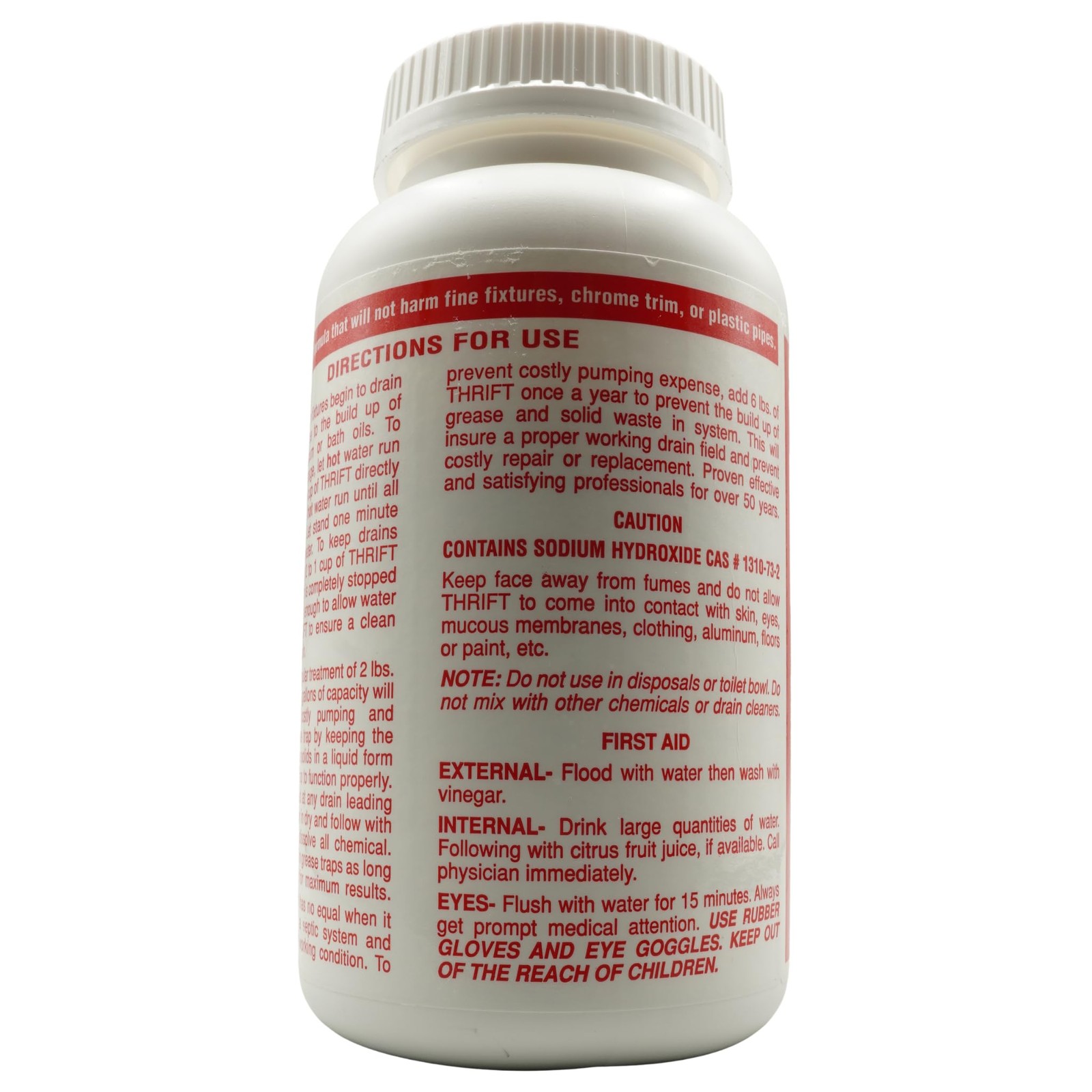 Drain Cleaner Granules Safer Faster Unclogs Drain Pipes 1lb