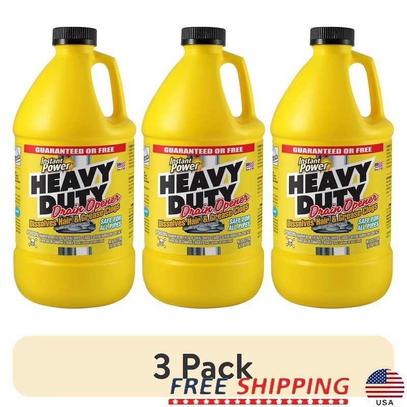 Heavy Duty Drain Opener Clog Remover Non-Acid Safe Pipes & Septic Systems New