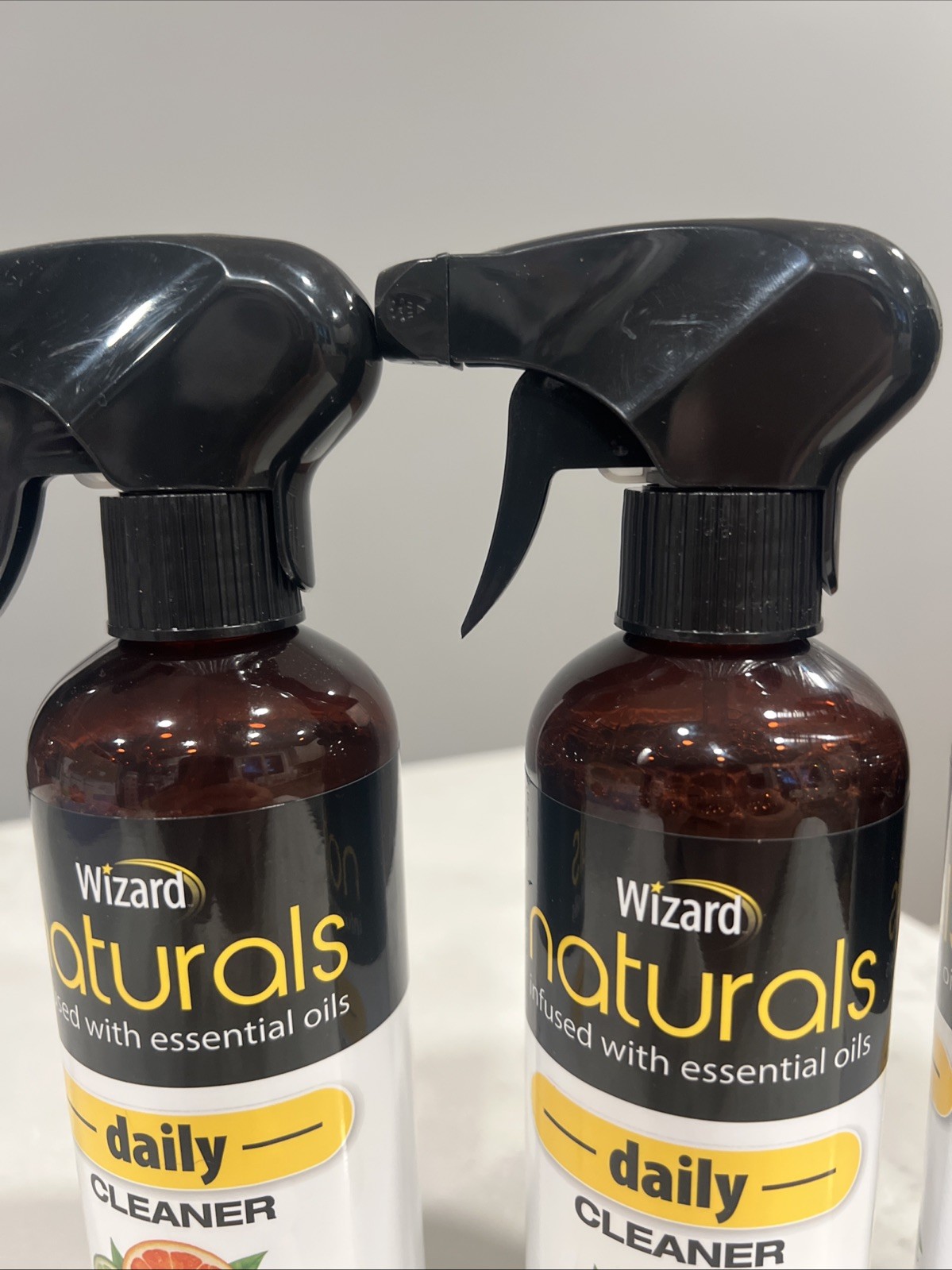 4x Wizard Naturals In W/Essentials Oils Daily Cleaner Sunny Citrus 13oz New DBF