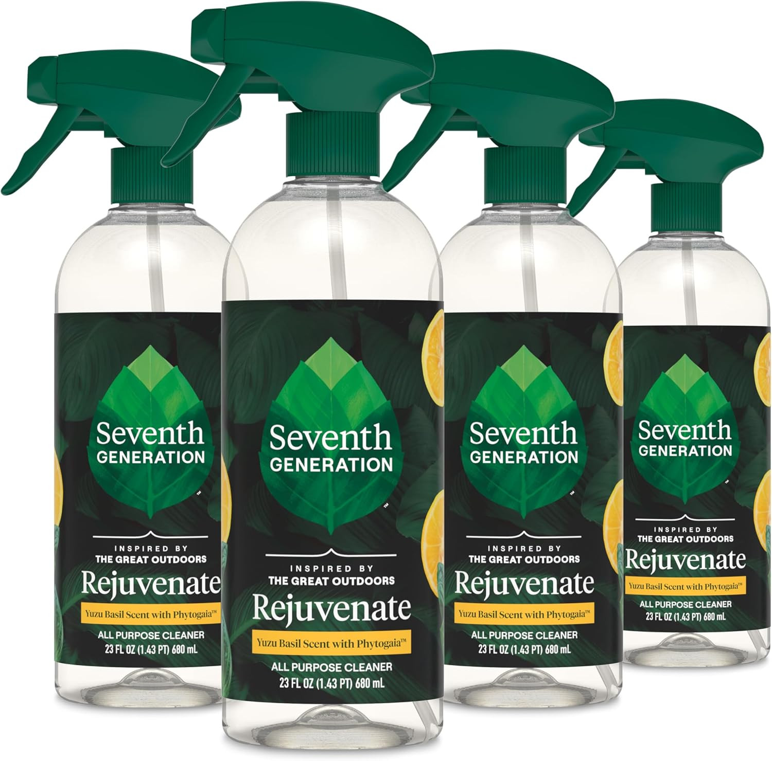 Seventh Generation All Purpose Cleaner Yuzu Basil Spray 23 oz 4-Pack Bulk
