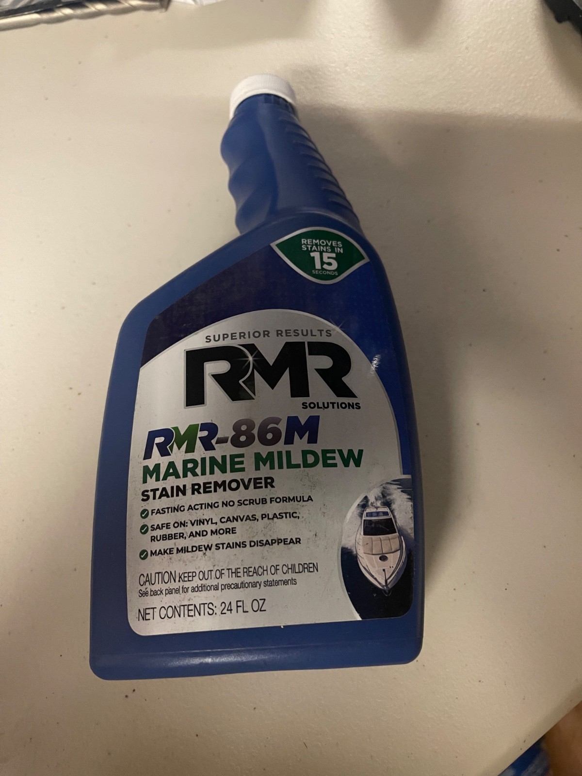 Mr-86m marine mildew stain remover 24 ounces. No sprayer