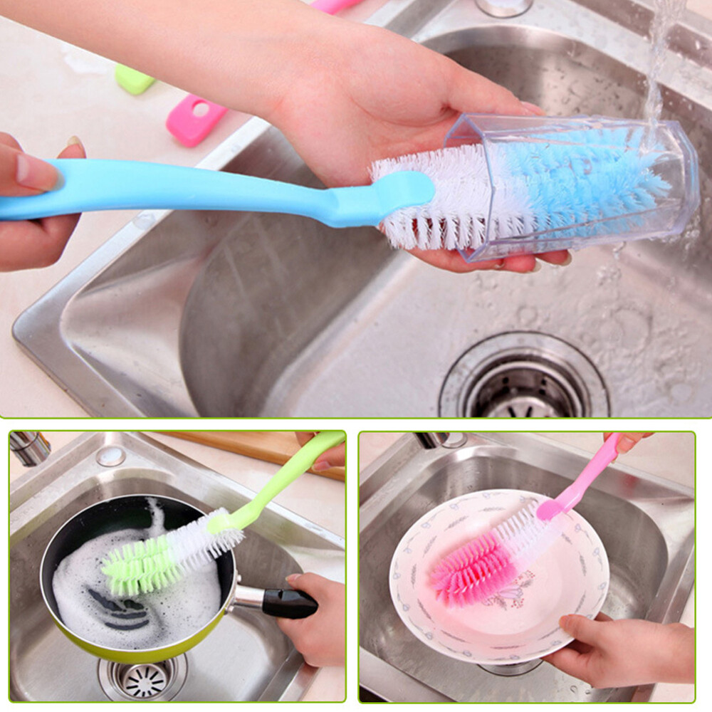 30 .5CM Long Handle Brush Cup Washing Bottle Cleaning Brushes for Bottles