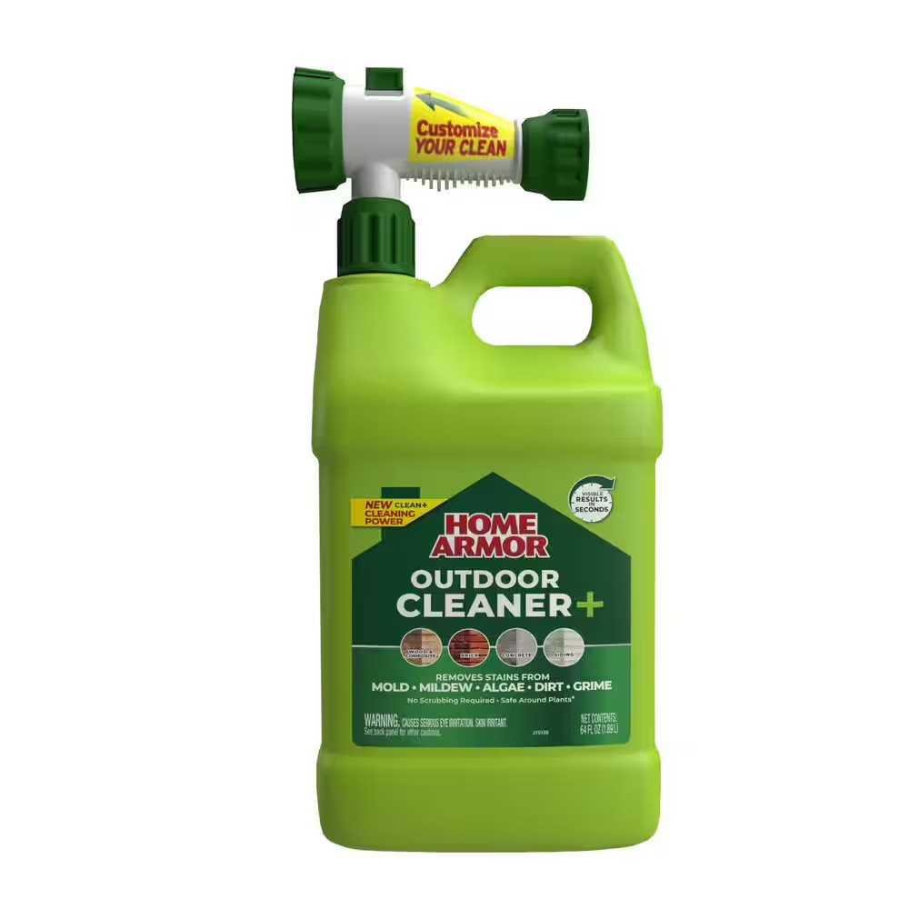 64 Oz. Liquid Outdoor Multiple Surface Cleaner Removes Algae Dirt Grime (1 Pack)