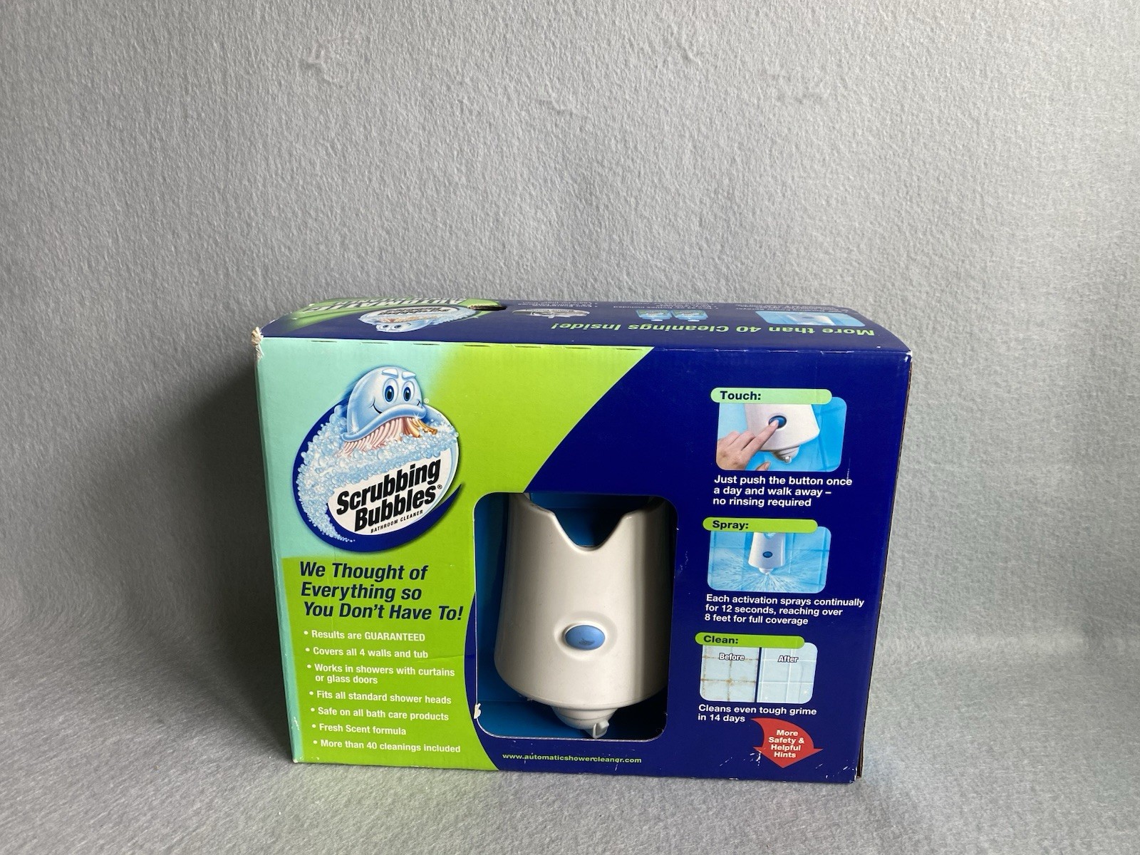 Scrubbing Bubbles Automatic Shower Cleaner Dual Sprayer Starter Kit NEW SEALED