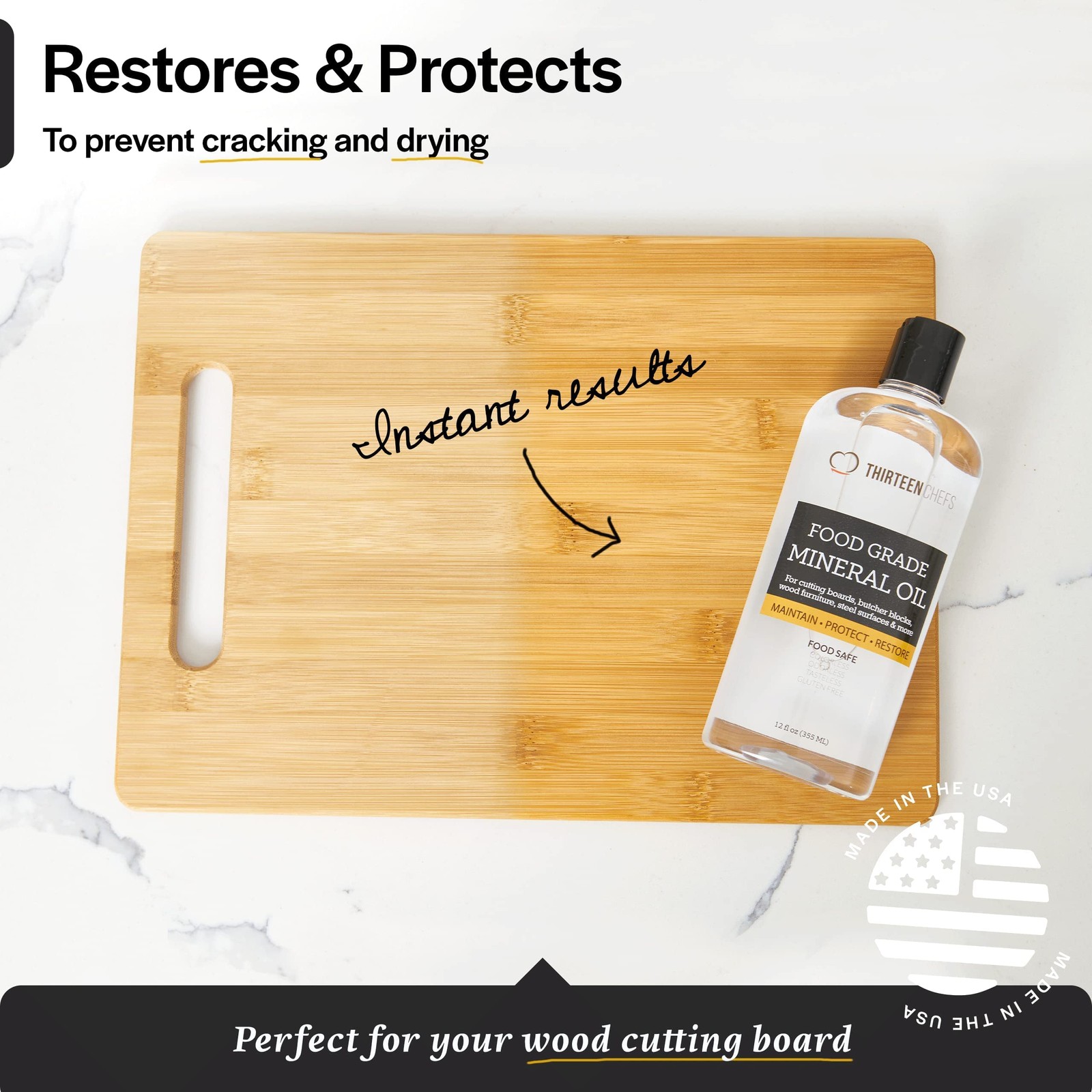 Mineral Oil – 8 oz Food Grade Conditioner for Wood Cutting Board, Countertop …