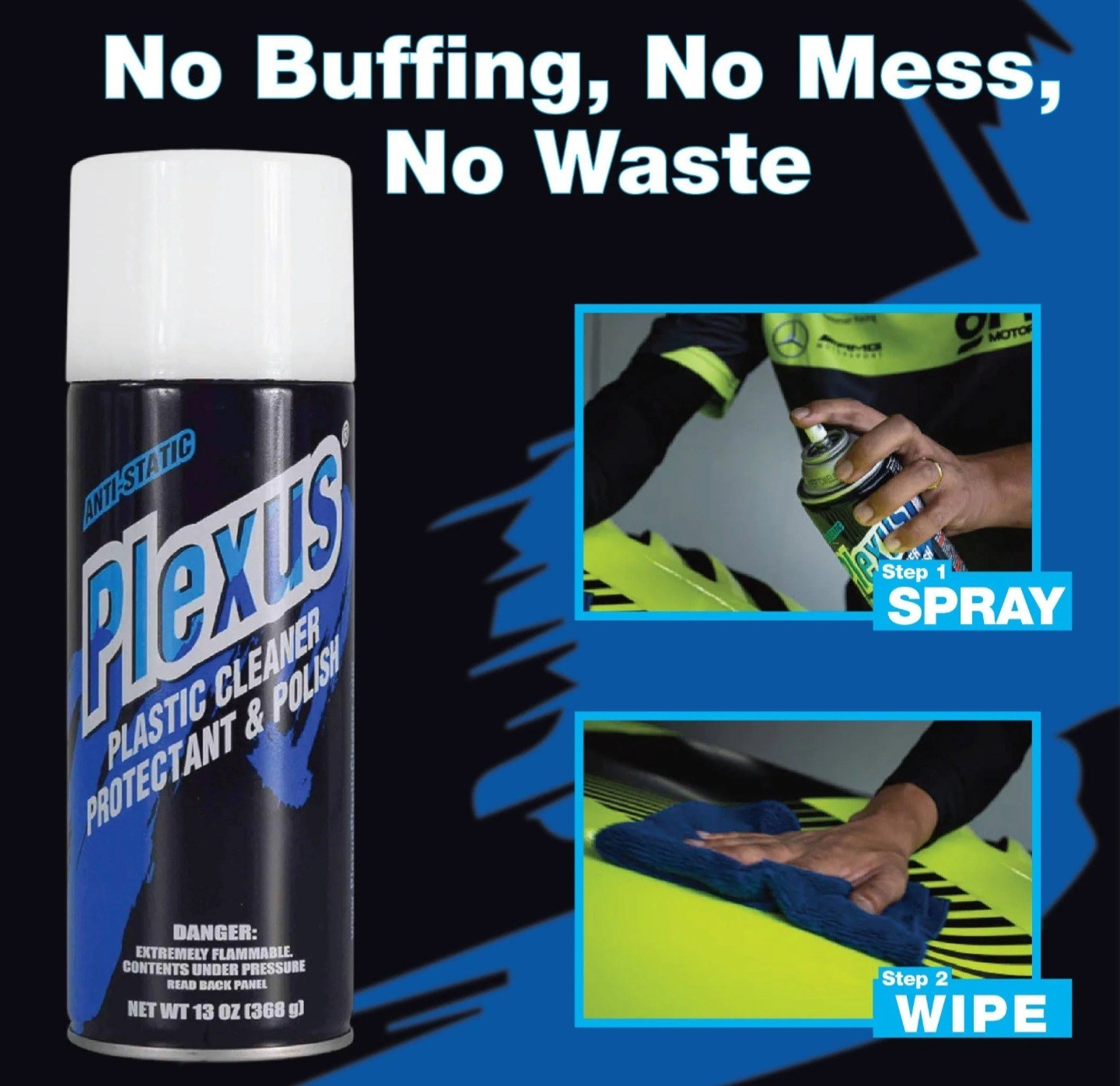 Plexus Clear & Colored Plastic Window Cleaner, 13 oz Can PLX20214