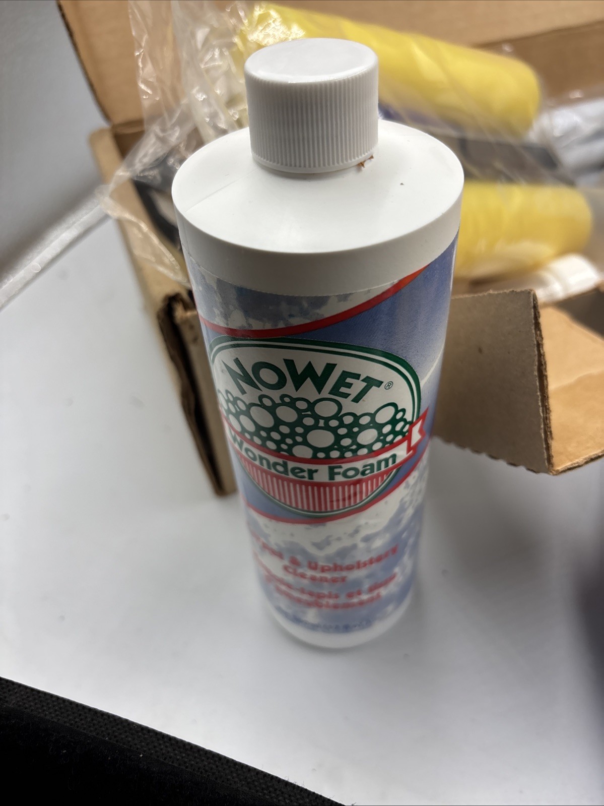 Rare !! 2002 The Original No Wet Wonder Foam Carpet And Upholstery Cleaner Kit
