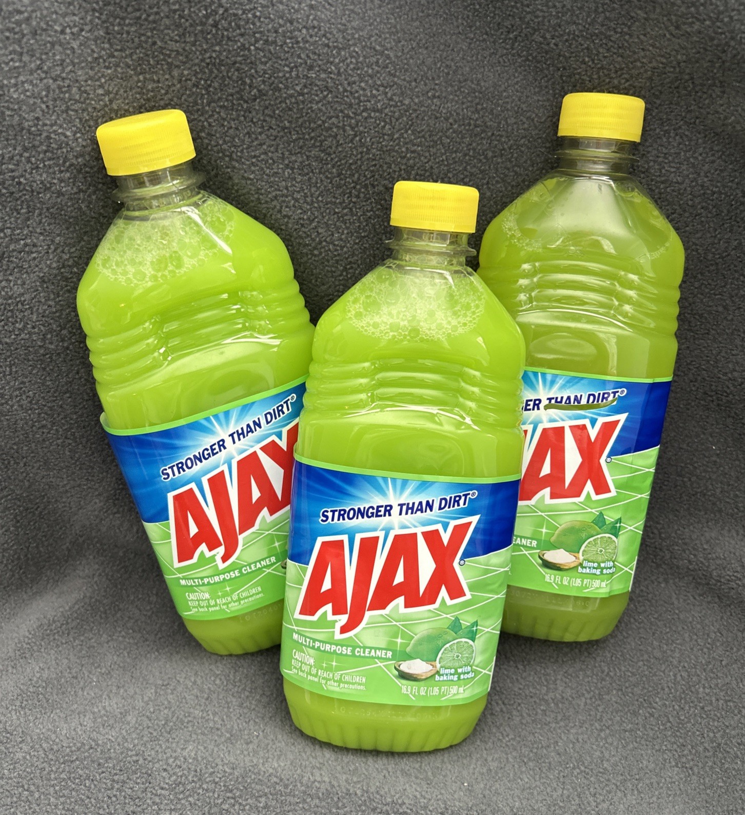 (LOT 3 Bottles) Ajax LIME w/ Baking Soda All Purpose Cleaner 16.9 oz Ea Bottle