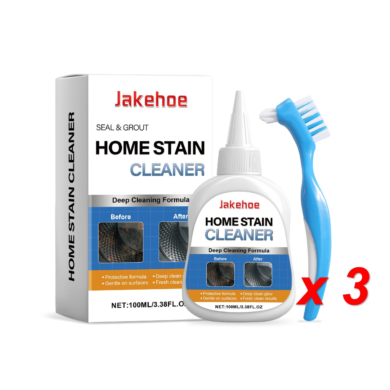 Home Stain Cleaner, Heavy Duty Mold & Bathroom Stain Remover With Brush USA