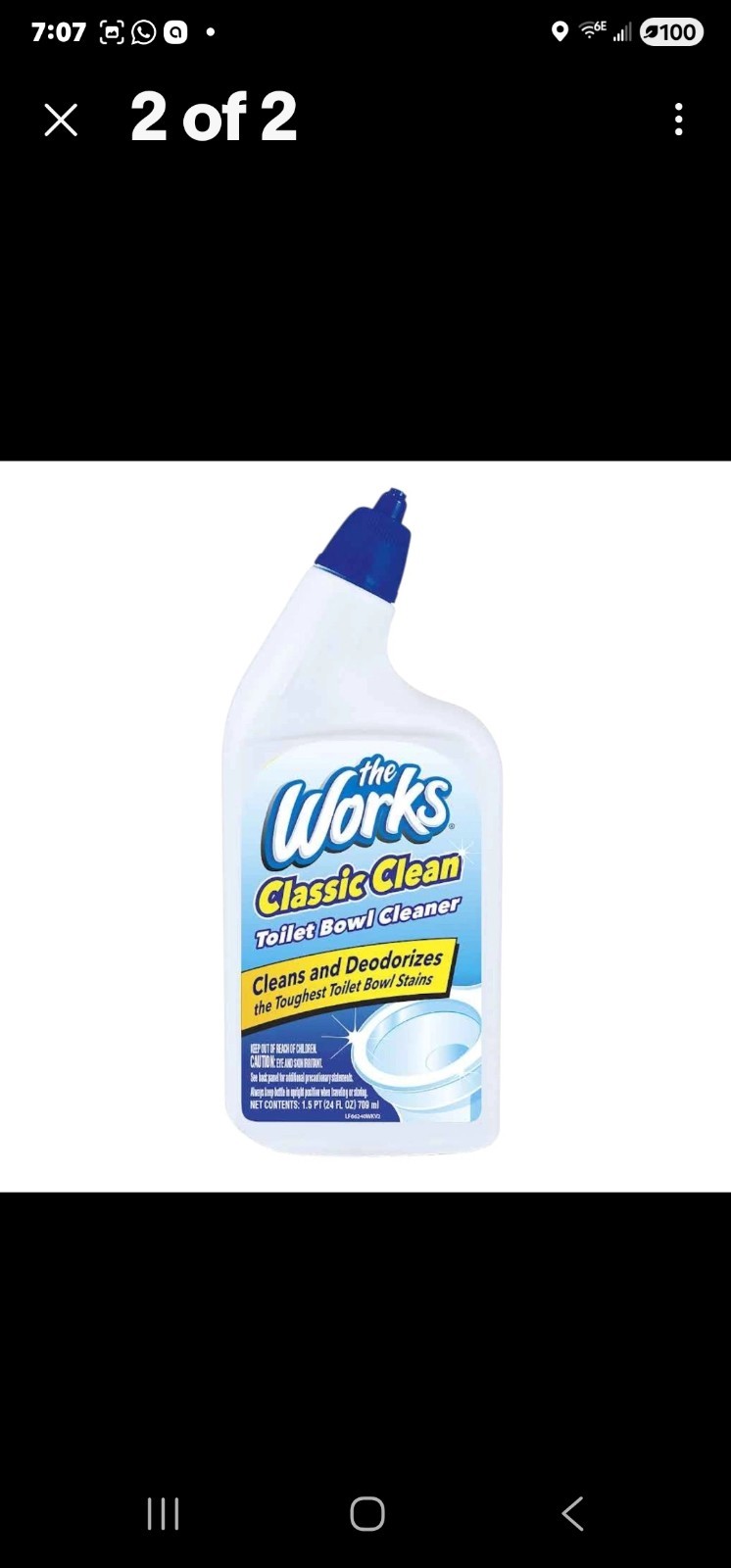 4 Pack of The Works Toilet Bowl Cleaner 24oz each