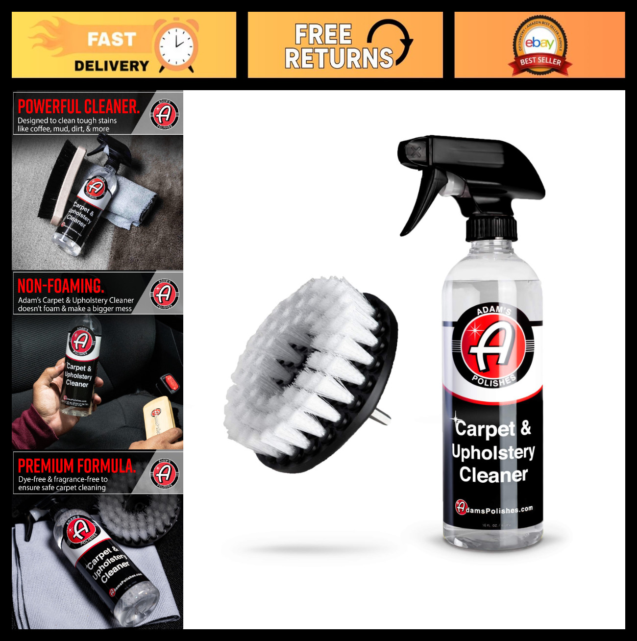 Carpet Drill Brush Combo – Heavy-Duty Cleaning Tool for Upholstery, Leather, RVs